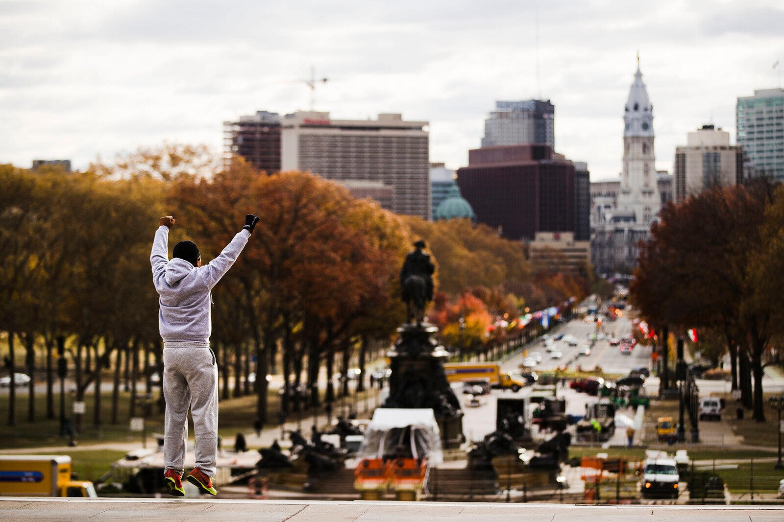 rocky steps at philly art museum