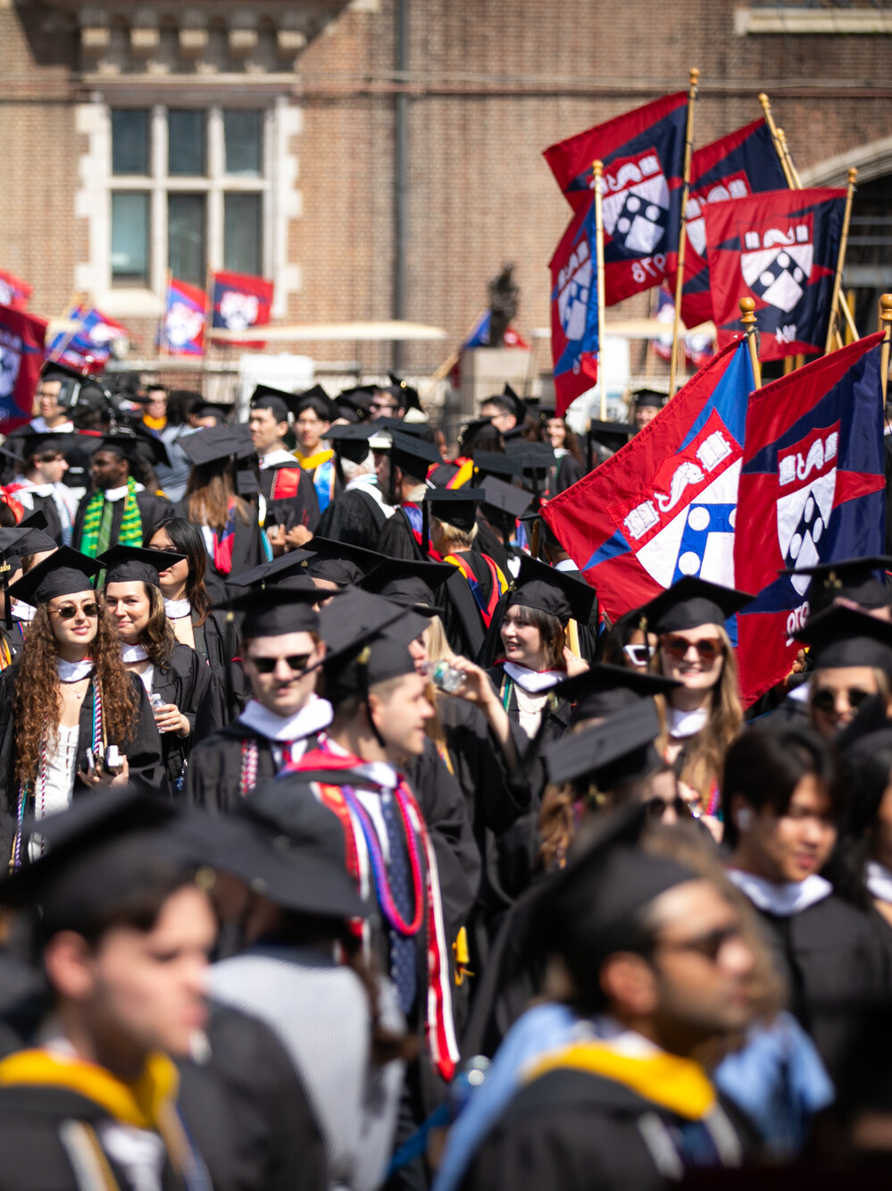 penn students celebrate during commencement